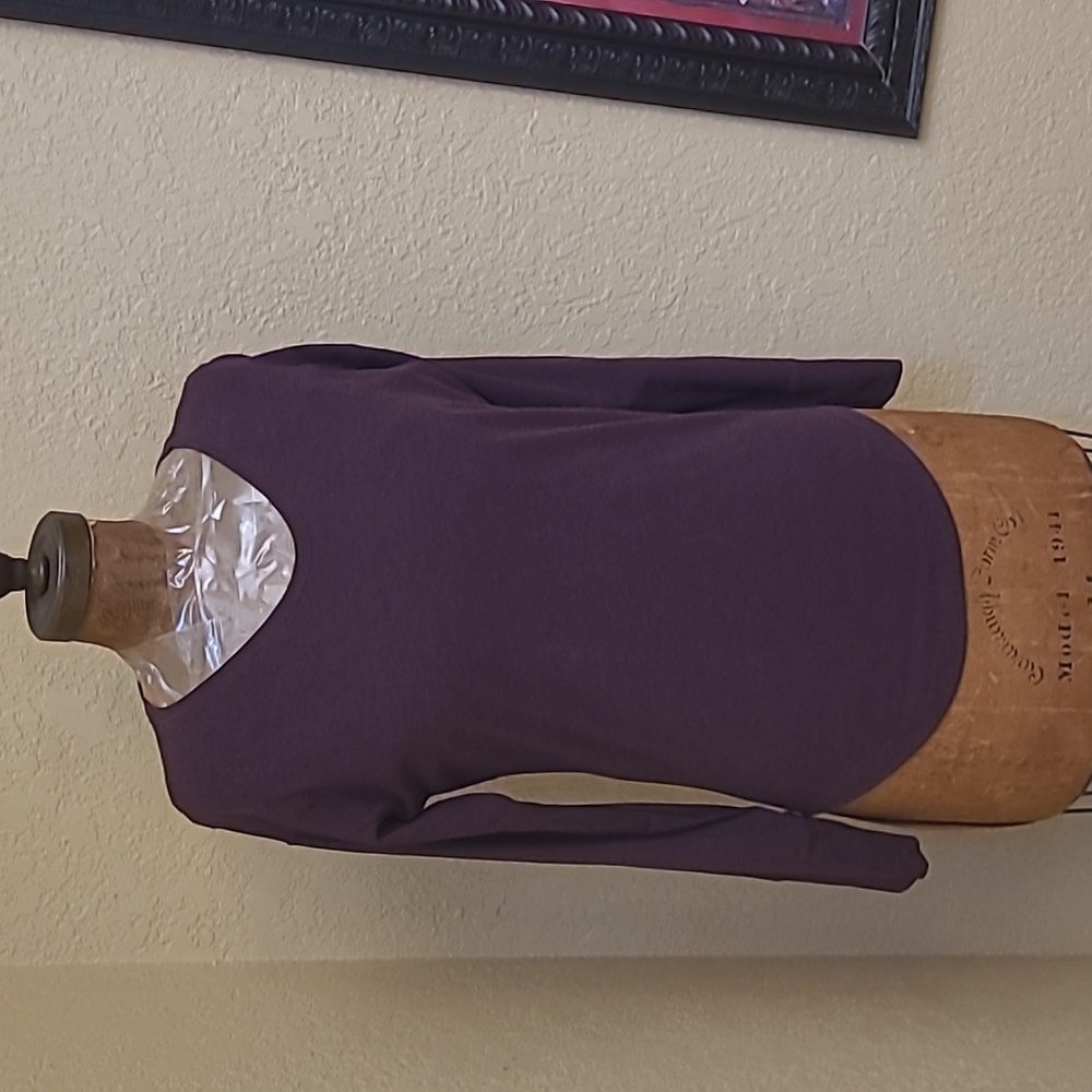 LULULEMON PURPLE HI LOW HEM LONG SLEEVE T-SHIRT TOP SIZE 6